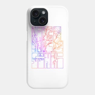 Helsinki, Finland City Map Typography - Colorful Phone Case