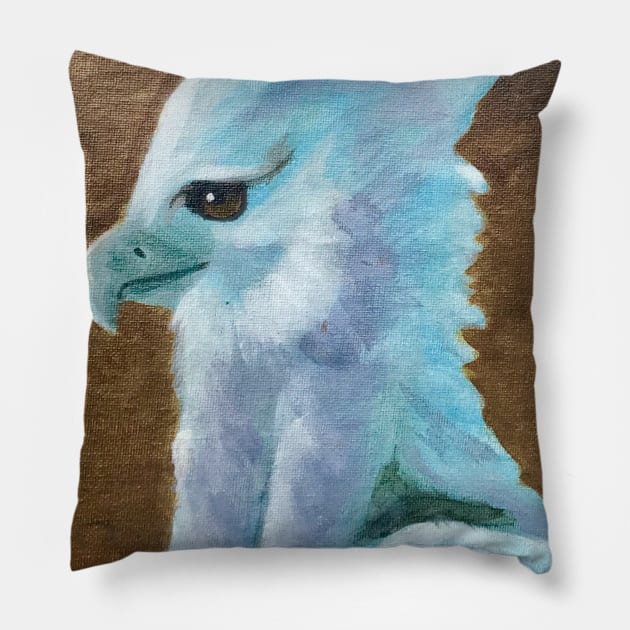 Harpy Eagle Painting Pillow by Lady Lilac