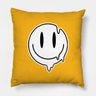 Melted Happy Face Pillow