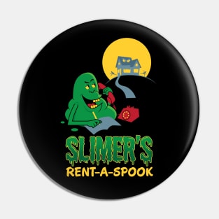 Slimer's Rent-A-Spook Pin