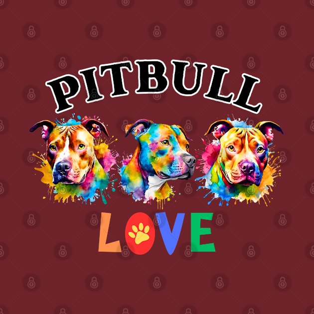 Pitbull LOVE by Doodle and Things
