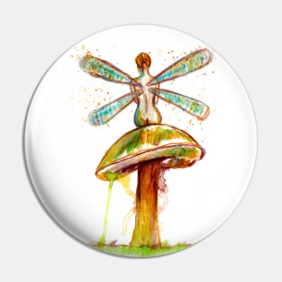 Mushroom Fairy Sitting Pin