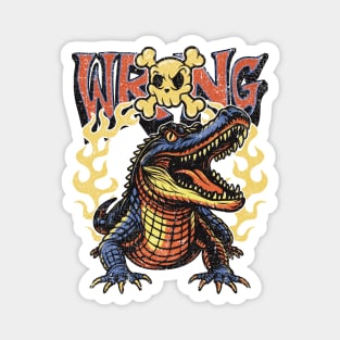 Flame Gator – Retro Skate Alligator Magnet
