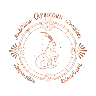 Capricorn Zodiac Design T-Shirt