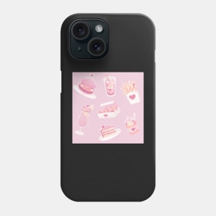 Pink Kawaii Fast Food Phone Case