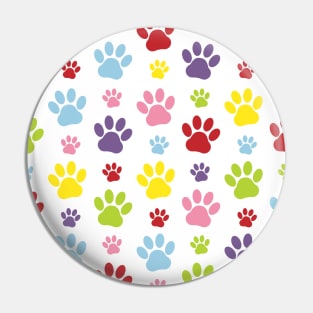 Colorful Paws, Paw Pattern, Dog Paws, Paw Prints Pin