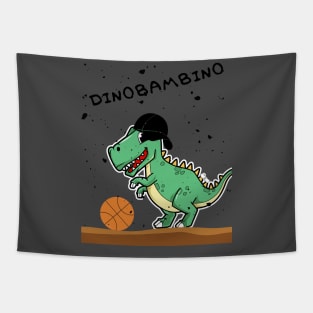 Dinosaur play basketball Tapestry