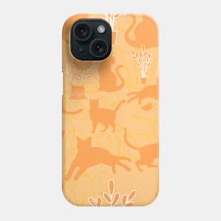 Kitties and Flowers Pumpkin Phone Case