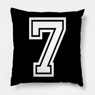 Numbers 7 for a sports team, group, or community Pillow