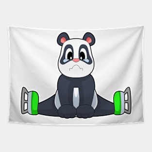 Panda Ice skating Ice skates Tapestry