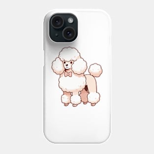 White Standard Poodle Phone Case