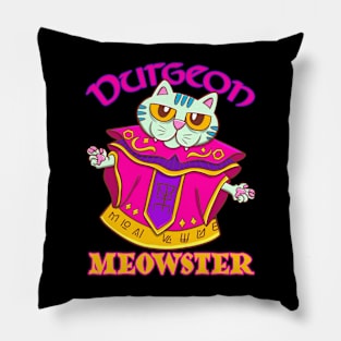 Cute Kitty Cat Dungeon Meowster Pillow