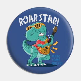 Rockstar Dinosaur Pin