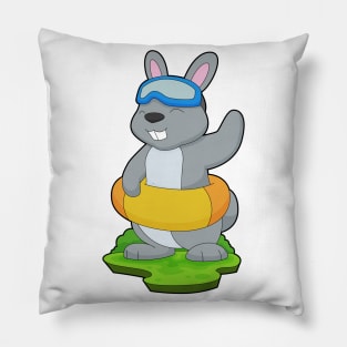 Rabbit Swimming Lifebuoy Pillow