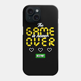 The Game Is Never Over Gaming Gamer Pixel Fun Phone Case