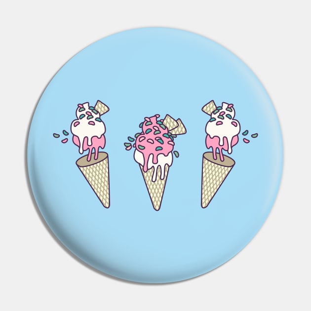 Pink Party Icecream Pin by XOOXOO