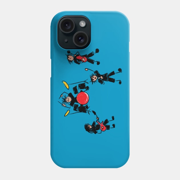 Stick figure Rock Band Phone Case by lauran