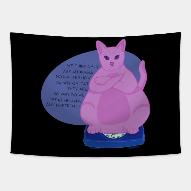 Chubby Cat Tapestry by Niina