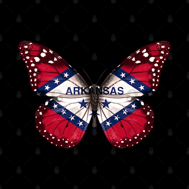 Arkansas Flag Butterfly - Gift for Arkansan From Arkansas AR by Country Flags