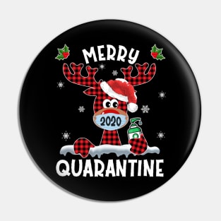 Merry Quarantine Christmas 2020 Reindeer Family Pajamas Pin