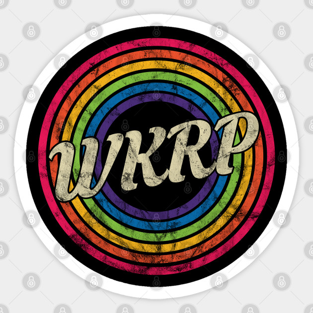 WKRP - Retro Rainbow Faded-Style - Wkrp - Sticker