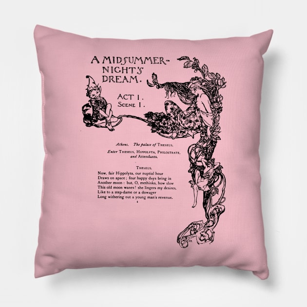 Shakespeare bookish literature poet Pillow by OutfittersAve