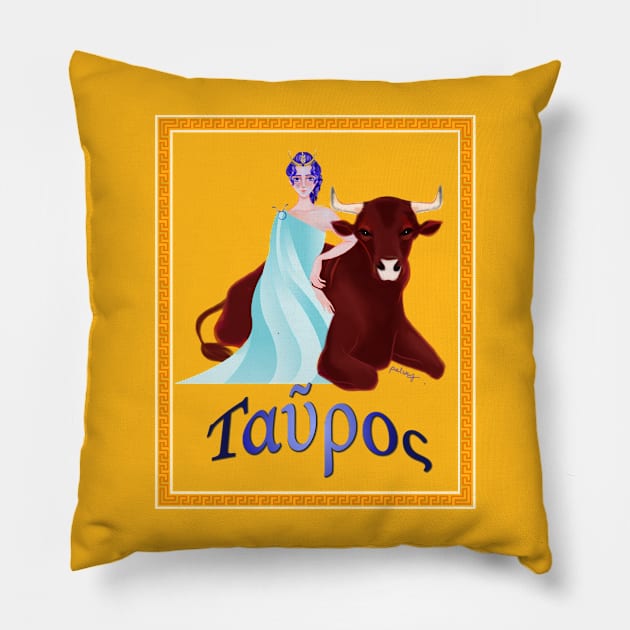 Horoscope Goddesses-Taurus Pillow by amadeuxway