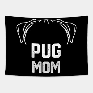 funny pug mom Tapestry