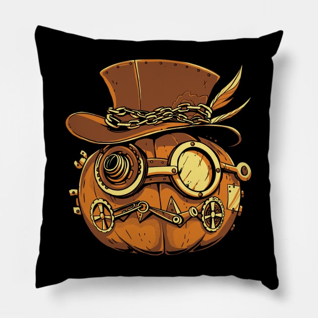 Steampunk Halloween Pumpkin Pillow by HAPPY GIFTS K