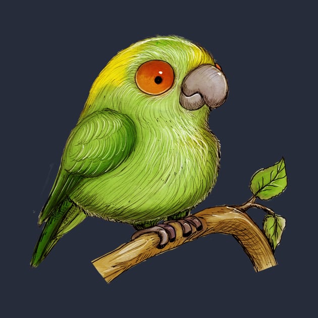 Green parrot by Artofokan