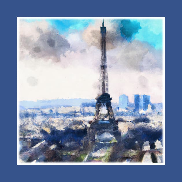 Eiffel Tower Watercolor by Starbase79