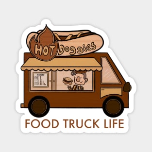 Food truck life for hot dog design Magnet