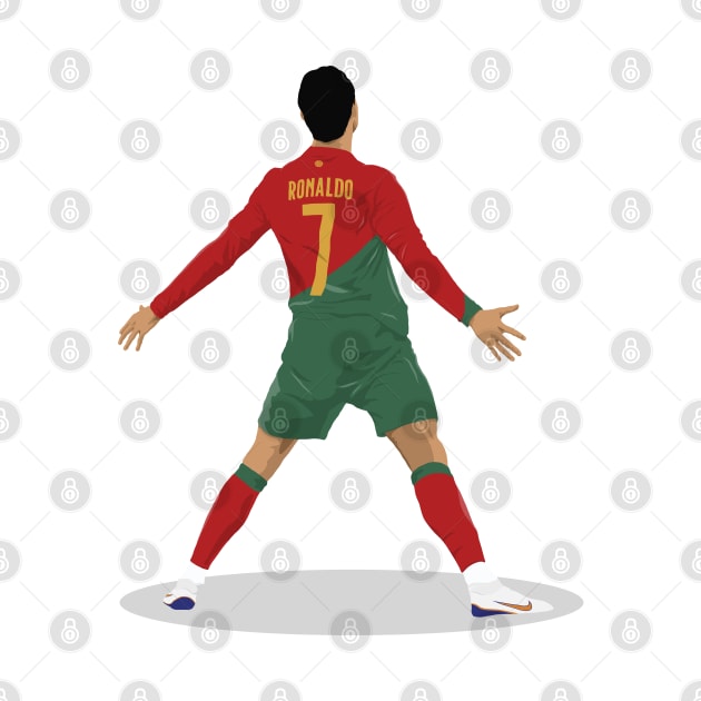 Cristiano Ronaldo Siu Celebration by Footie Prints