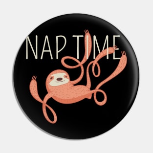 Sloth Nap Time Women Men Boys Girls Kids Teens Youth Pin