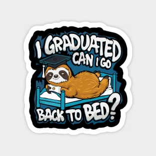 Graduation Bliss Sloth Design - Celebrate & Snooze Magnet