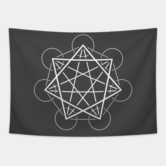 Heptagram (seven sided star) - Awesome Sacred Geometry Design Tapestry by Nonstop Shirts