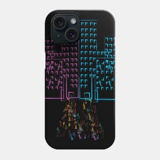 colorful district building Phone Case