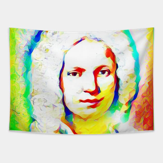 Antonio Vivaldi Colourful Portrait | Antonio Vivaldi Artwork 11 Tapestry by JustLit