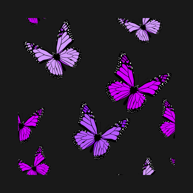 Purple Butterfly Pattern by HeavenlyTrashy