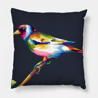 stieglitz bird in Pop Art Pillow