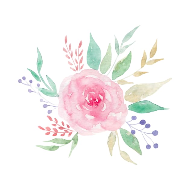 Watercolor rose by GinaaArts