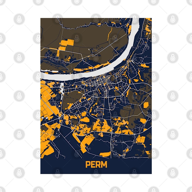 Perm - Russia Bluefresh City Map by tienstencil