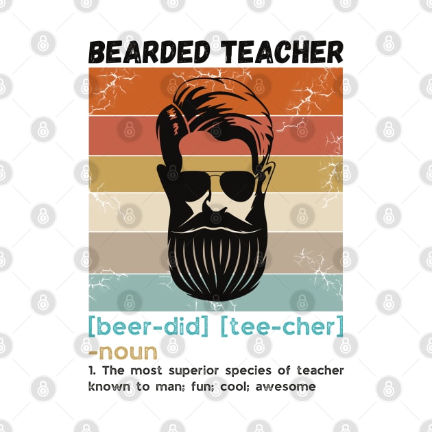 Bearded Teacher Definition Funny Beard Teacher by JustBeSatisfied