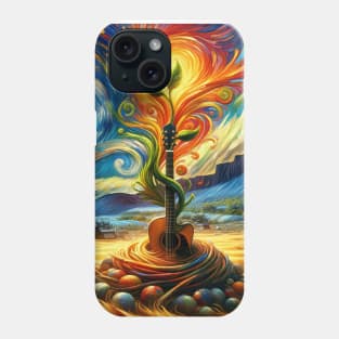 Desert Guitar Fire Phone Case