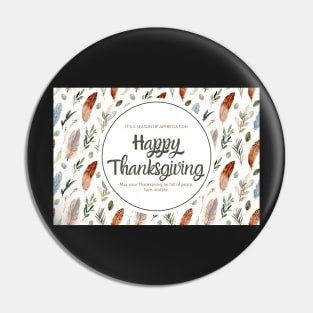 Happy Thanksgiving Card - 03 Pin