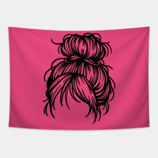 Messy Bun Hair Tapestry