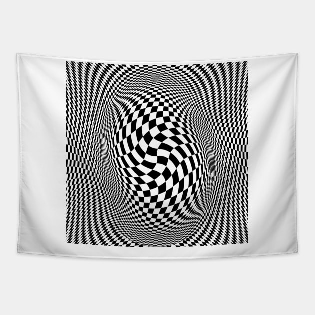 Optical Illusion - Visual Illusion Tapestry by rastyrcom