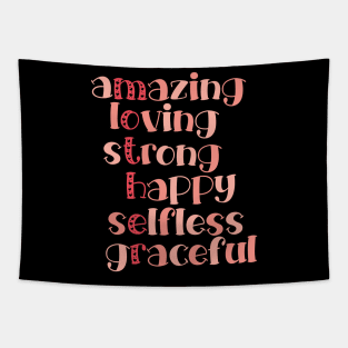 Mother Word Cloud Mothers Day Gift Tapestry