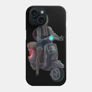 City Pop Scooter Girl No BG Phone Case