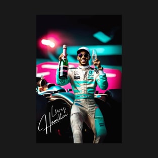 Lewis Hamilton's Celebration - Retro Art T-Shirt